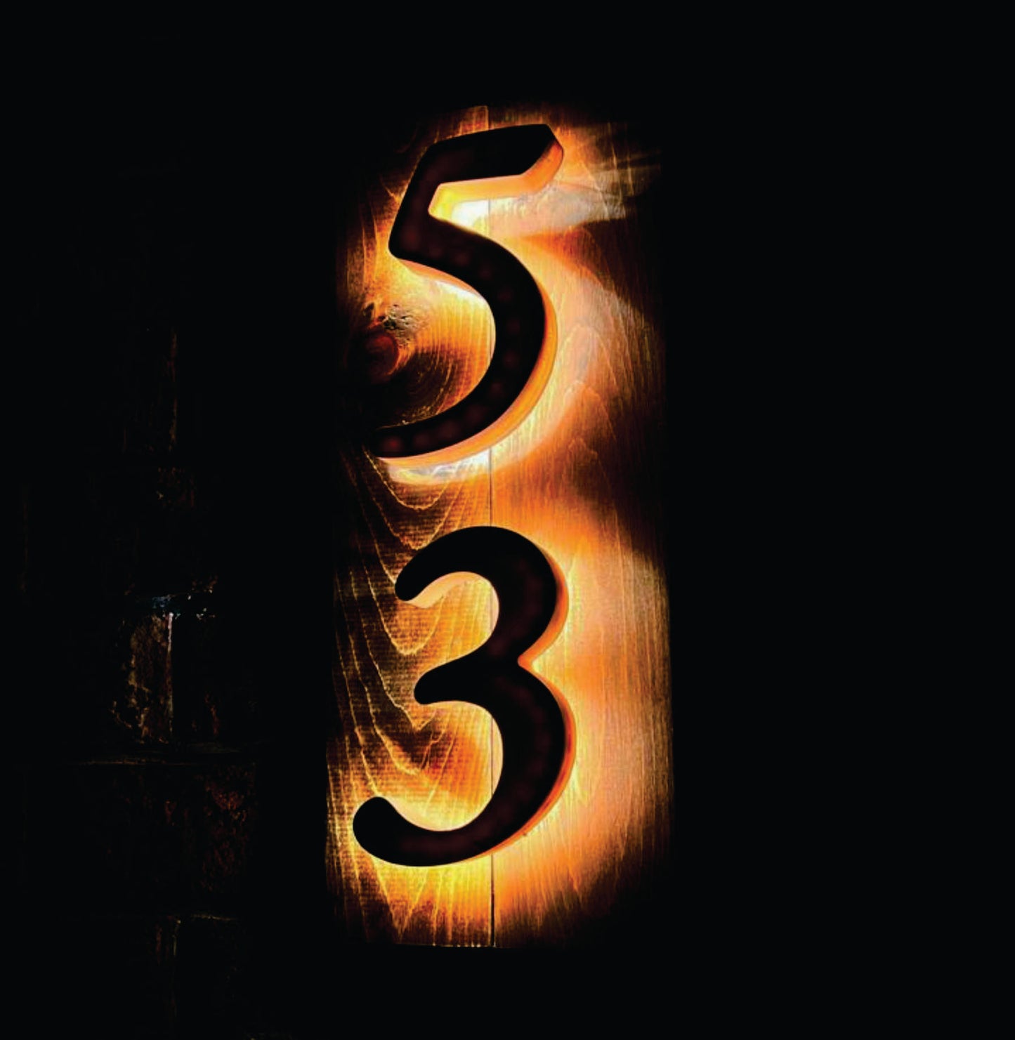 Vertical Light House Number