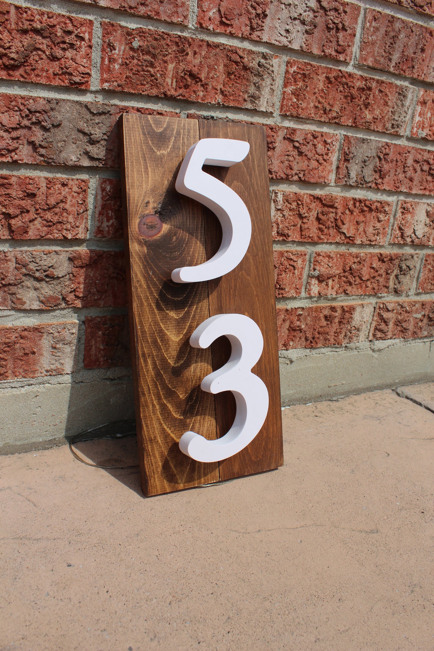 Vertical Light House Number