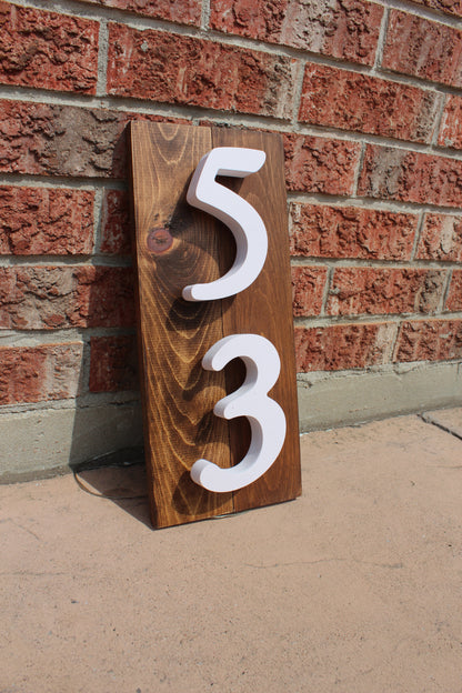 Vertical Light House Number
