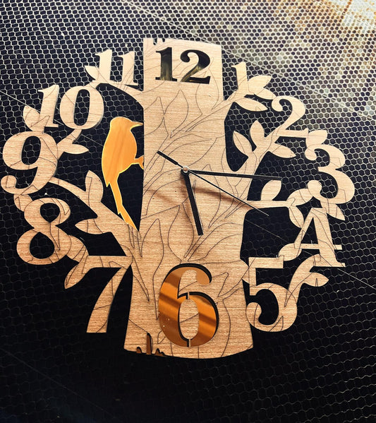 golden bird clock